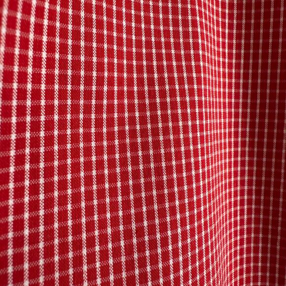 LAUREN Ralph Lauren | Red and White Check Stretch Cotton Tailored Pants | 12 - Picture 4 of 7